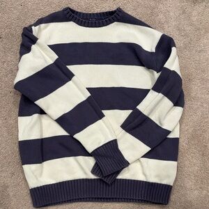 Striped Navy and Cream Women’s Sweater